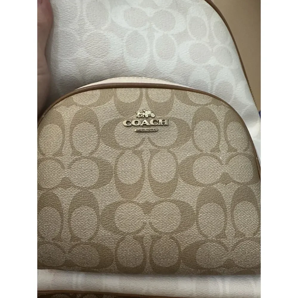 Coach Court Backpack in the blocked signature coated canvas #36